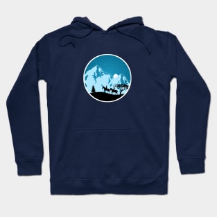 Midnight Riders - Majestic Moonlit Mountains Hoodie